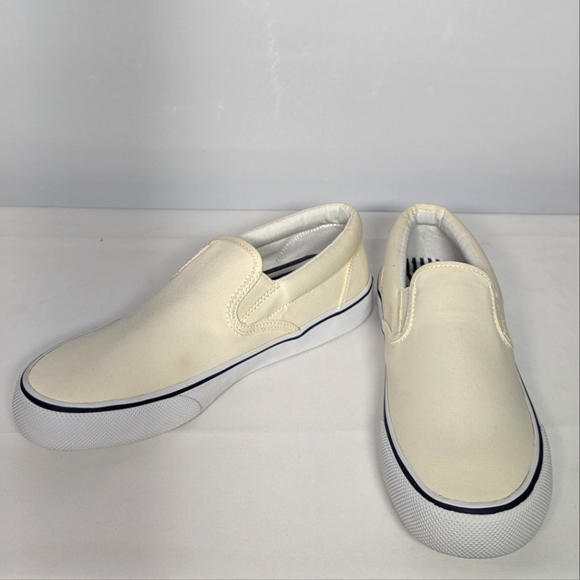 NEW Sperry Mens Striper II Slip On Sneaker Sz 8 grey - Picture 2 of 4